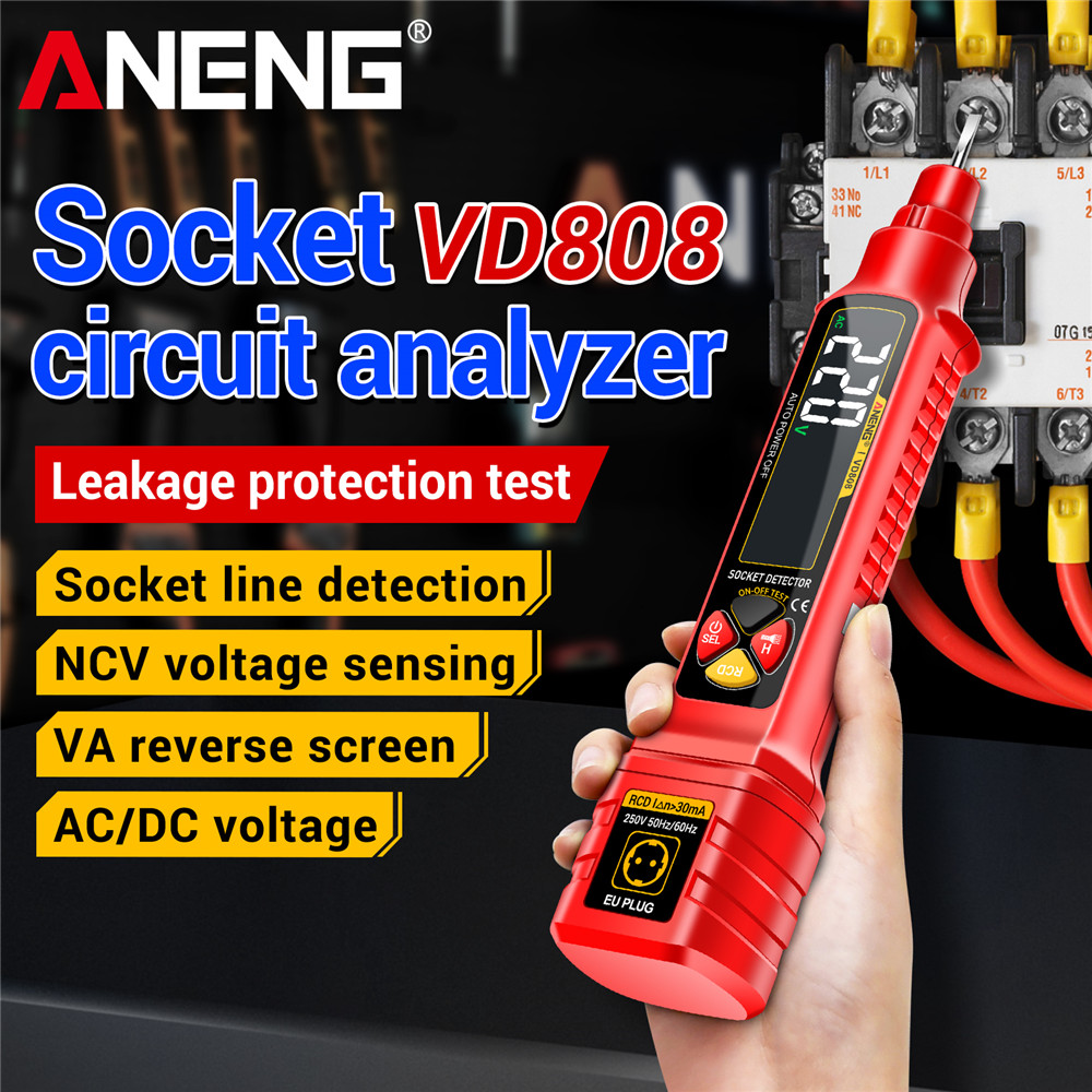 Power Tools Voltage - Soket Güç Testeri ANENG VD808 Profesyonel