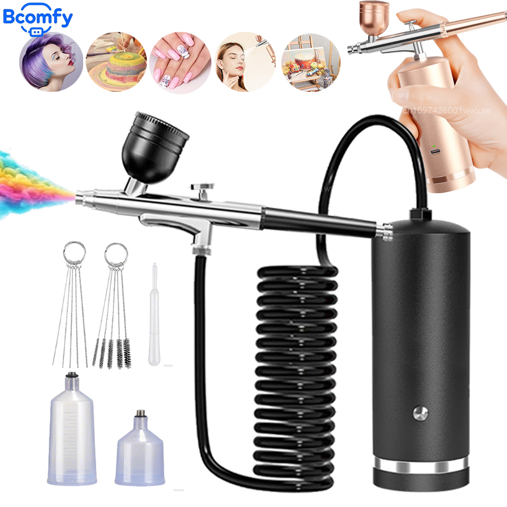 Air Compressor Mini - Kompresörlü Airbrush Şarj Edilebilir Kompresörlü Air