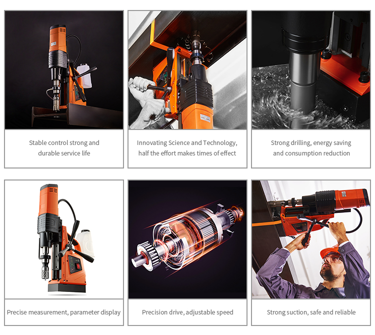 Power Tools Used In Construction - Manyetik Tabanlı Delme Makinesi 220V Delik