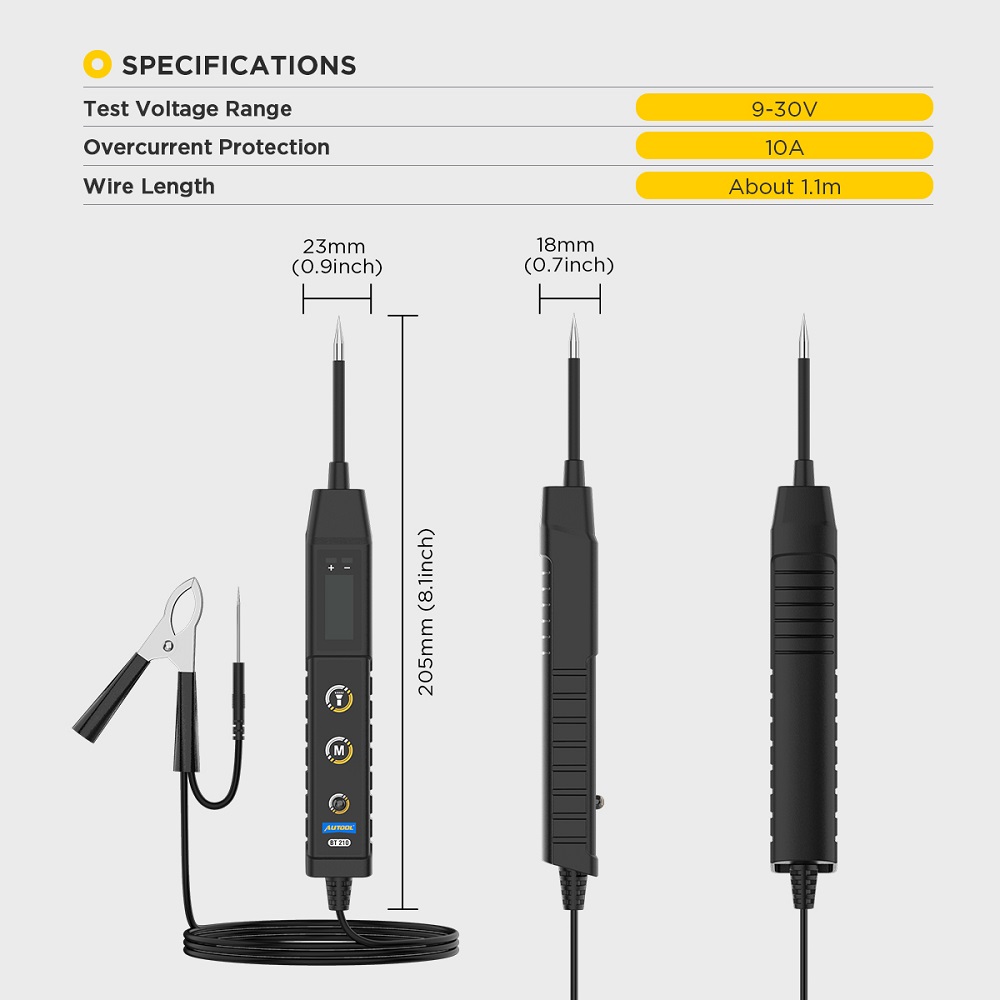 Power Tools Voltage - AUTOOL Yeni BT210 Araç Devre Test