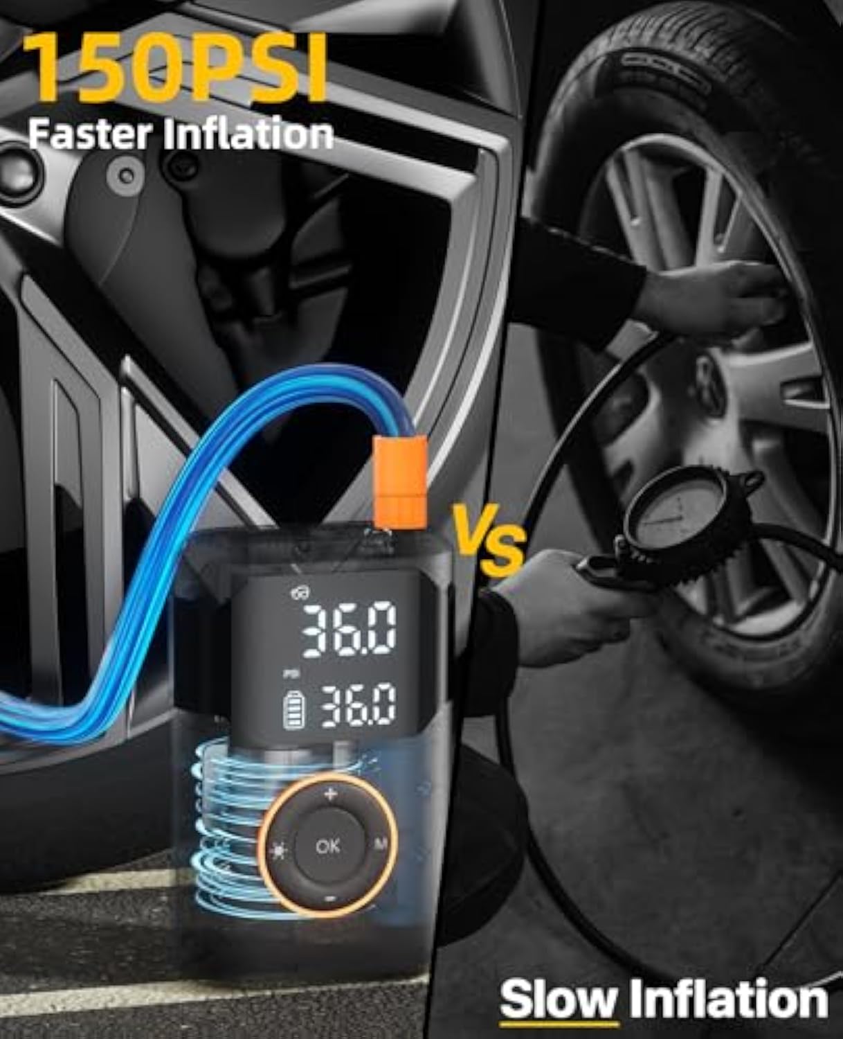Otomatik Şarj Edilebilir Elekt - Air Compressor Mini incelemesi ve fiyatı
