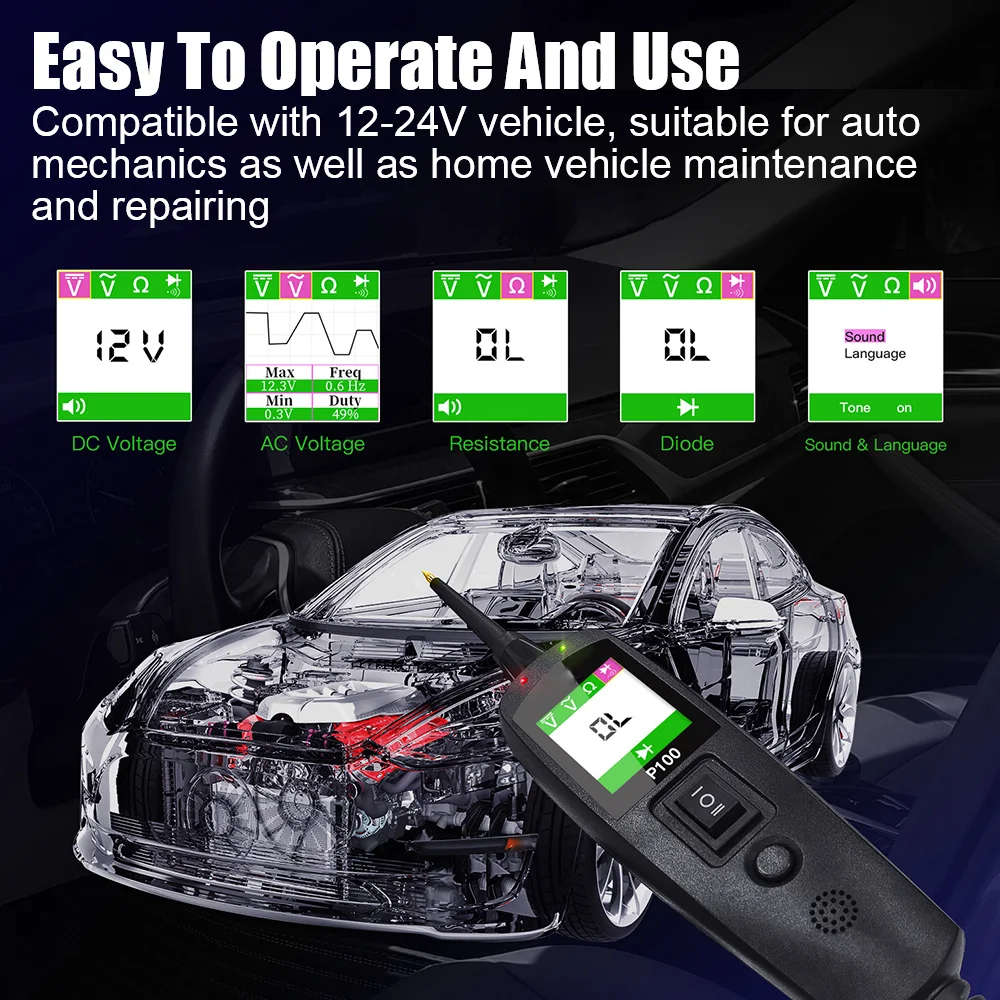 P100 Otomotiv Devre Test Cihaz - Power Tools Voltage incelemesi ve fiyatı