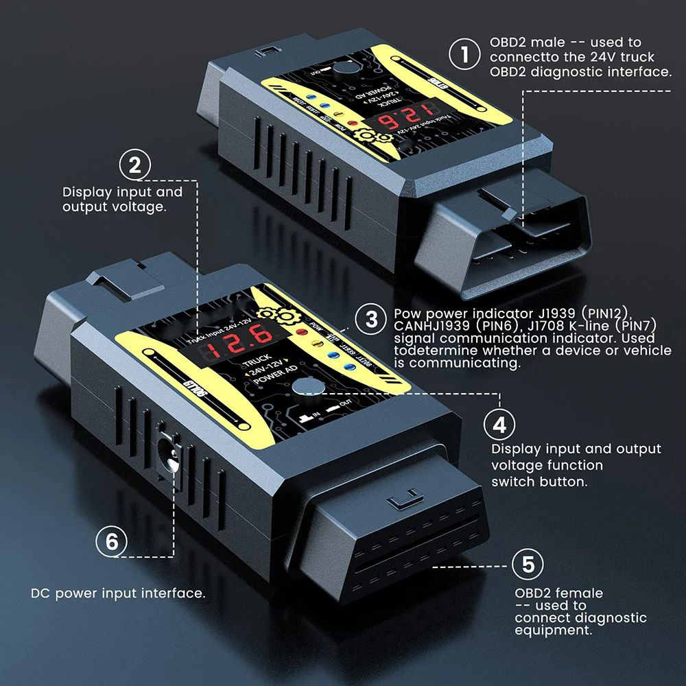 Godiag GT106 Artı Ağır Kamyon  - Power Quality Tools incelemesi ve fiyatı